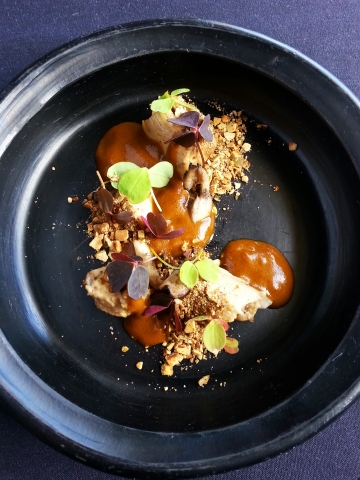 Rick's 1491 Pumpkinseed Tamal with Butternut and Wild Mushrooms