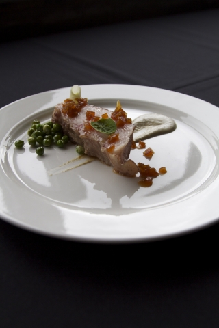Pork Jowl with Green Pipian by Pablo Salas