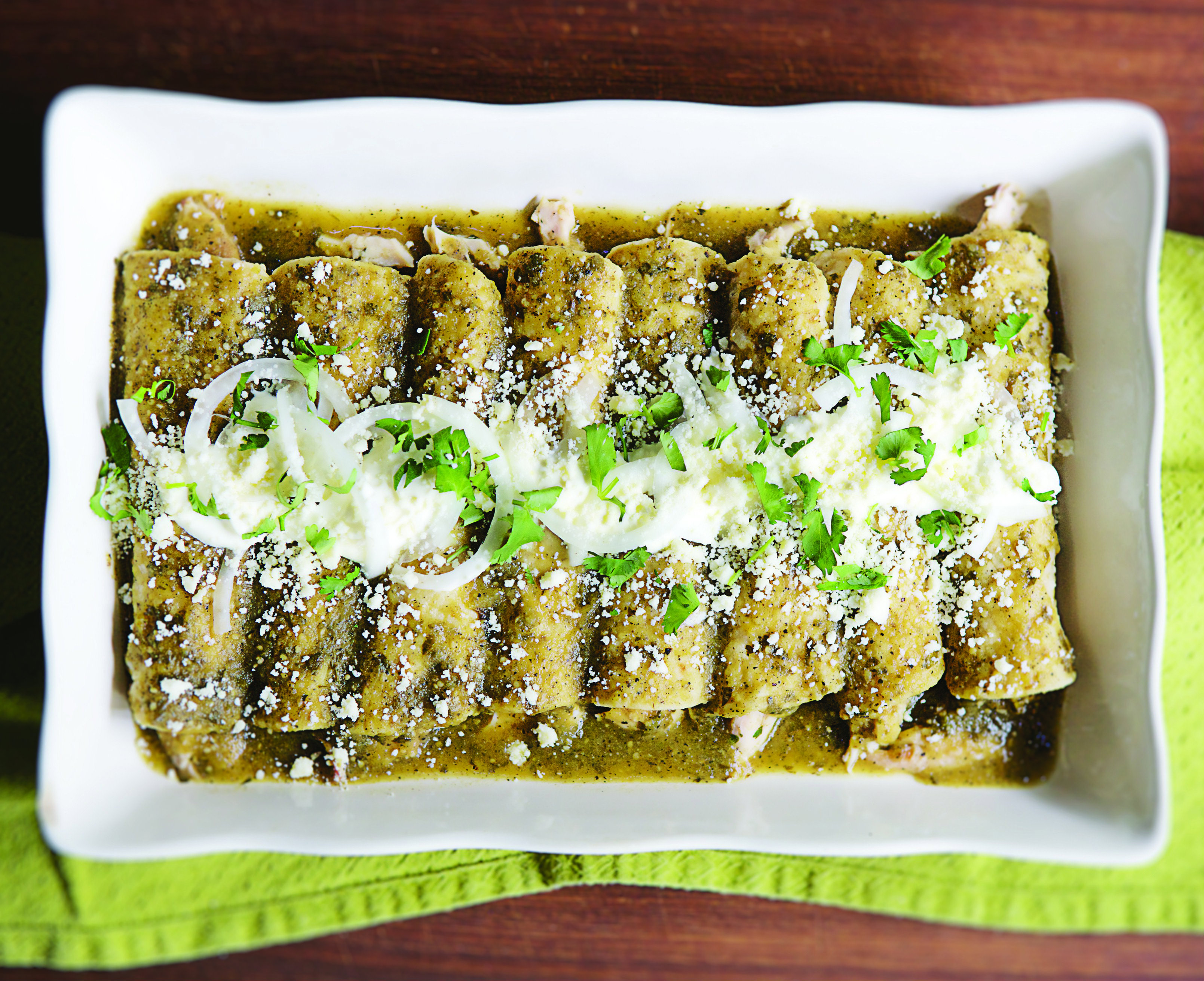 Rick BaylessRoasted Tomatillo Enchiladas Rick Bayless