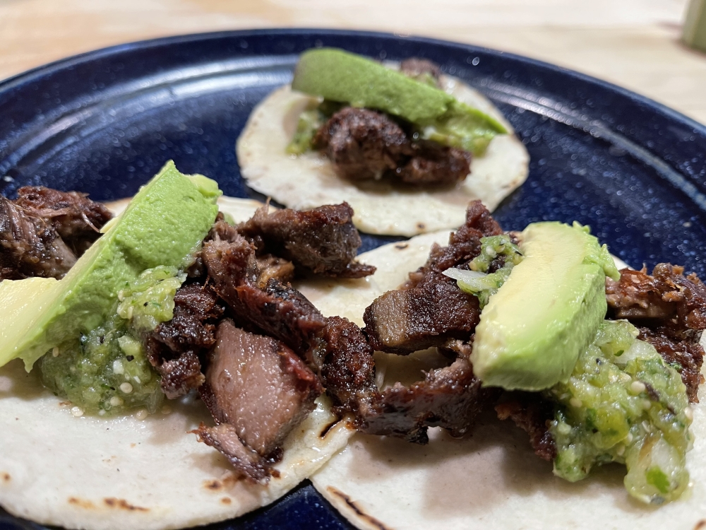 Rick BaylessCrisped, Slow-Cooked Beef Tacos - Rick Bayless