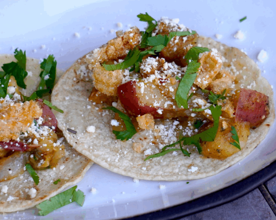 Braised Chicharrón Tacos